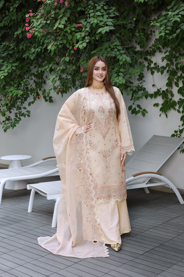 MINTARA - Semi-Stitched Ayudhiya Net (Champagne Veil)