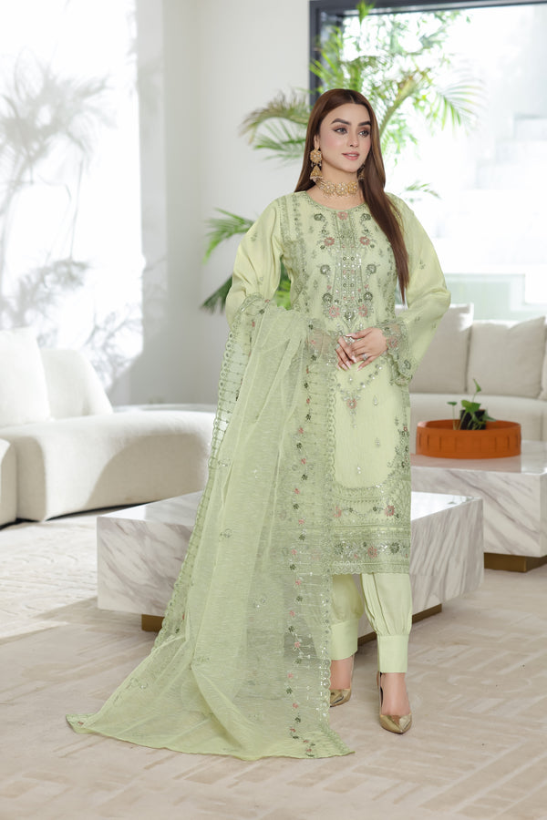 MINTARA - Semi-Stitched Ayudhiya Net (Pistachio Glow)