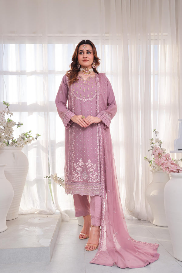 New Stitched 3 Piece Embroidered Luxury Chiffon Collection