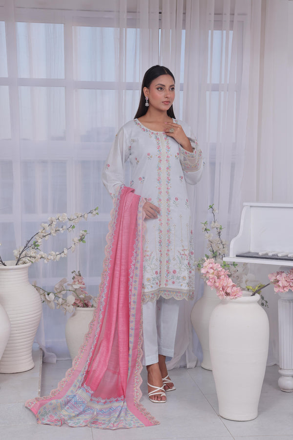 New Stitched 3 Piece Embroidered  BanaDora Lawn Collection