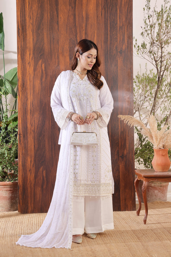 RIWAYAT – Off-White Luxury Embroidered Chiffon Collection