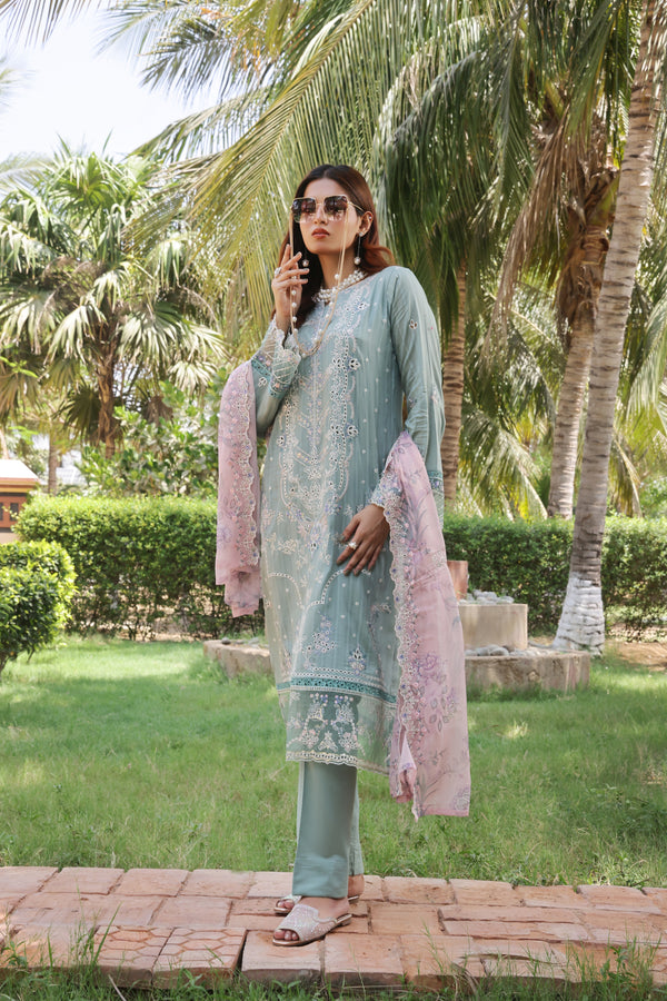 Unstitched 3-Piece Premium Heavy Chiken-Kari Embroidered Bana Dora Lawn Collection