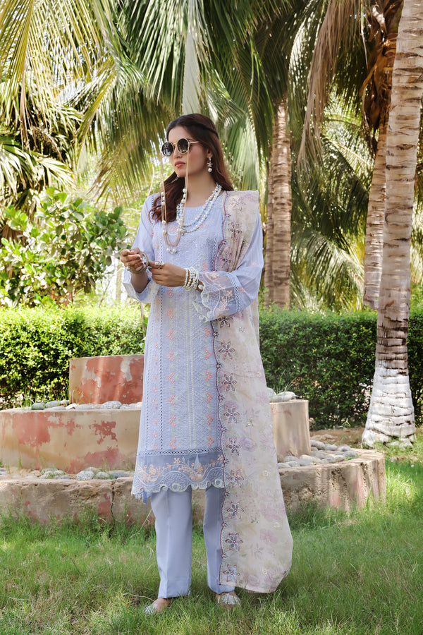 SILVANA - Ready-To-Wear 3-Piece Premium Heavy Chiken-Kari Embroidered Bana Dora Lawn Collection