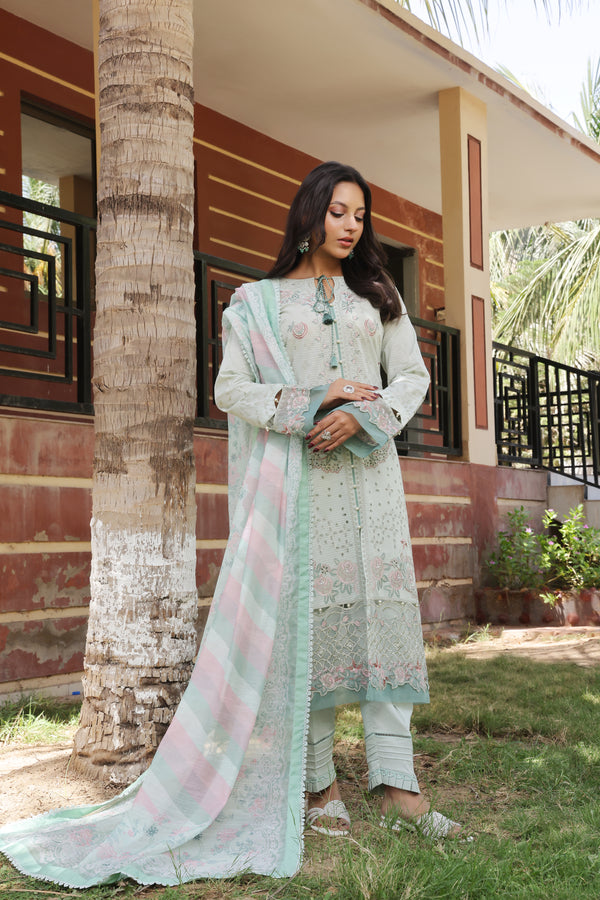 Unstitched 3-Piece Premium Heavy Embroidered Bana Dora Lawn Collection