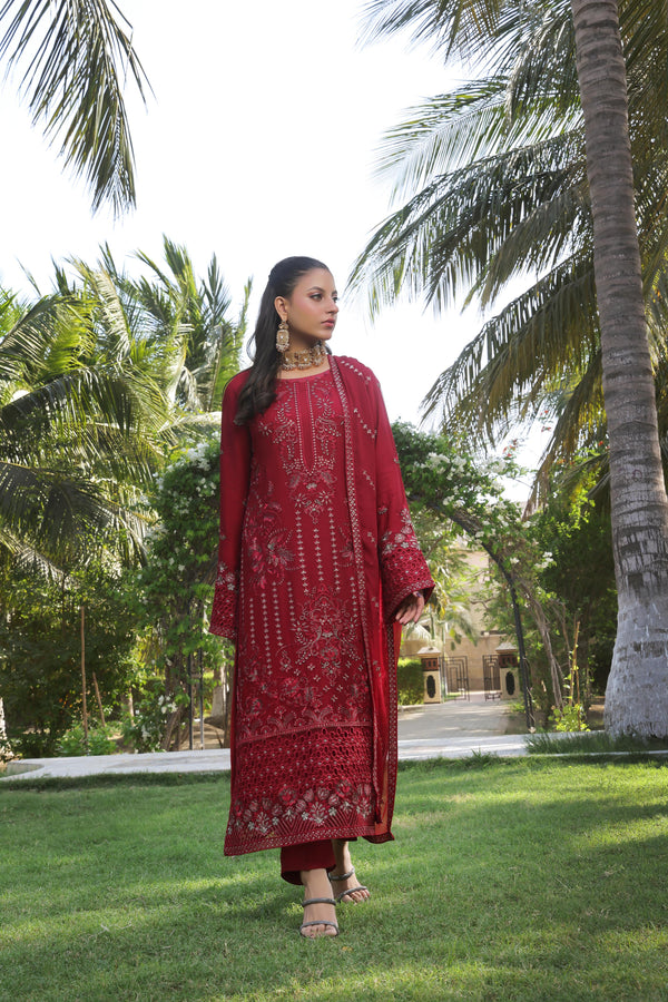 Semi-Stitched 3-Piece Luxury Embroidered Chiffon Collection