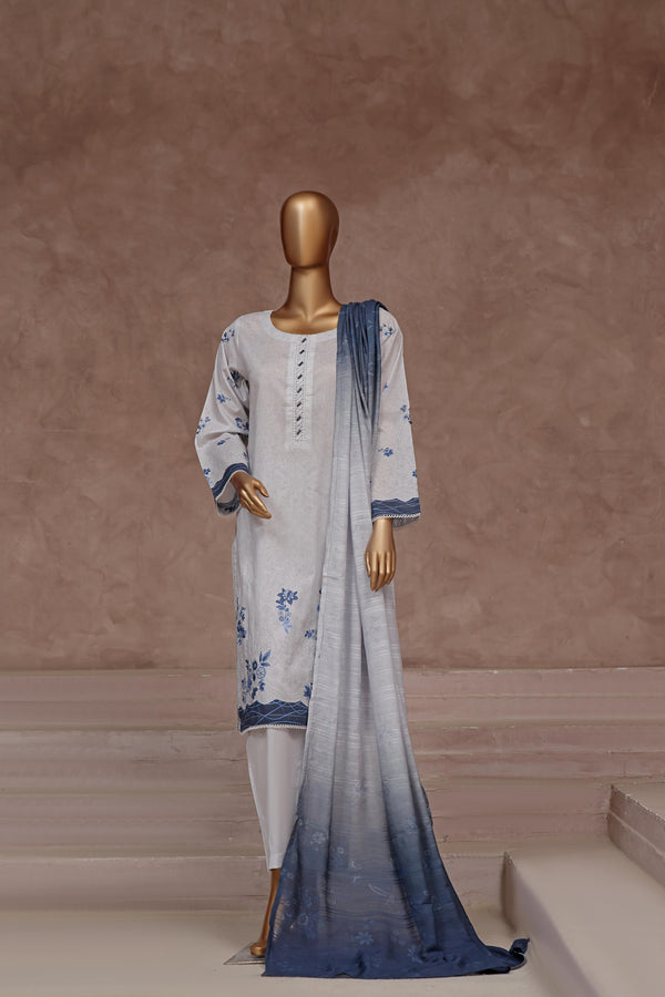 Stitched Fancy Embroidered Chikankari Lawn