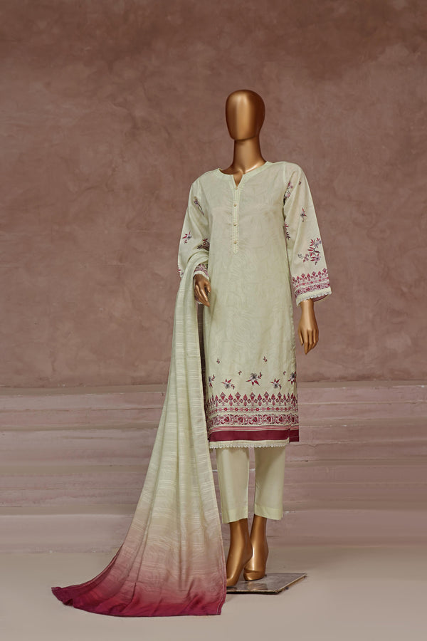 Stitched Fancy Embroidered Chikankari Lawn