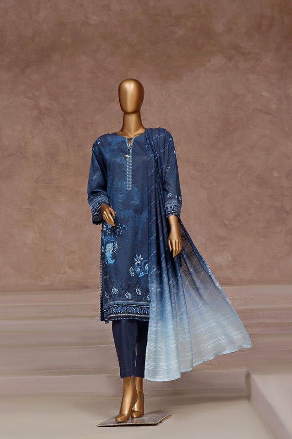 Stitched Fancy Embroidered Chikankari Lawn