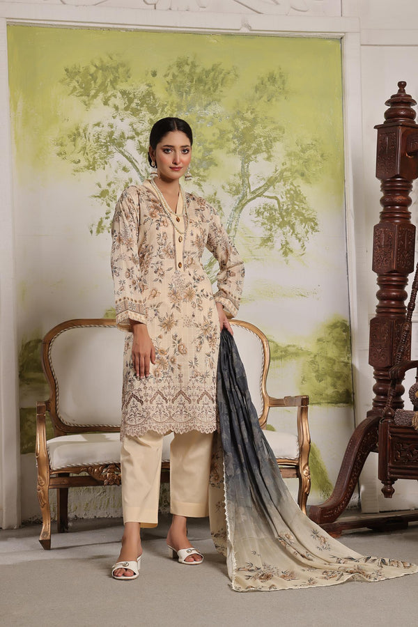Launching New Un Stitched 3 Pcs Embroidered LaserKari Digital Printed Lawn Collection 2024