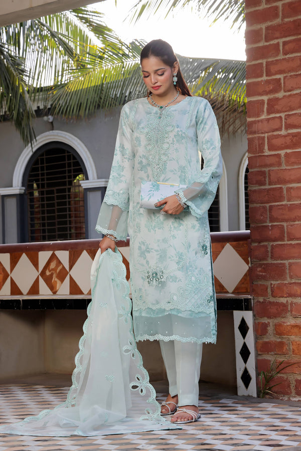RIMSHA – Ready-to-Wear 3-Piece Luxury Embroidered Organza Clutches Collection