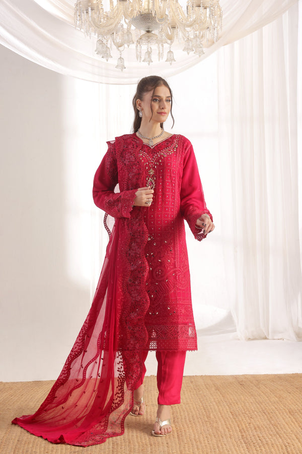 FASTIF – Stitched 3 Piece Embroidered Luxury Chiffon Collection
