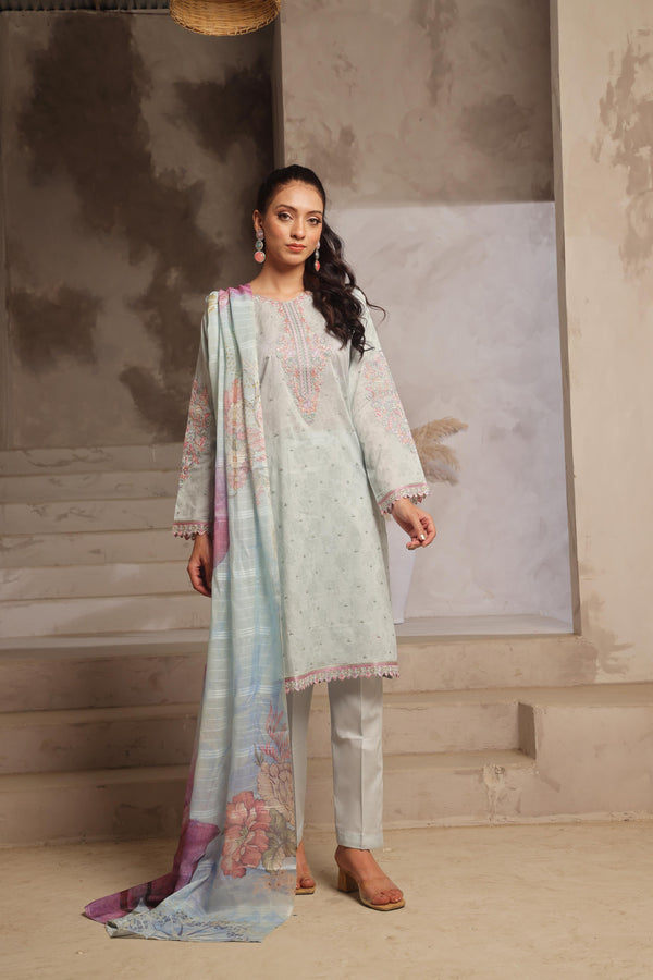 New Stitched Digital premium Lawn- Daimond Dupatta Collection
