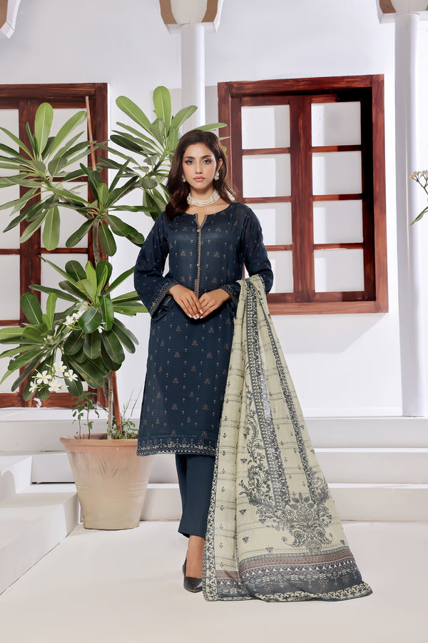 Stitched Fancy Embroidered Chikankari Lawn