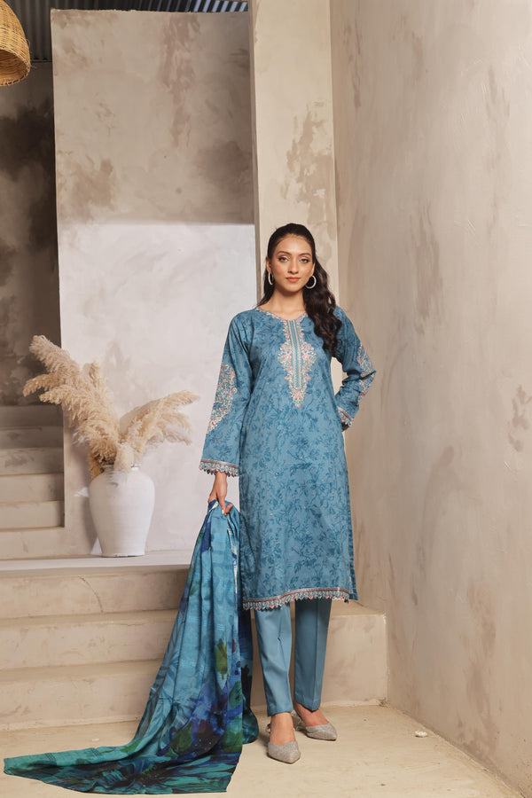New Stitched Digital premium Lawn- Daimond Dupatta Collection