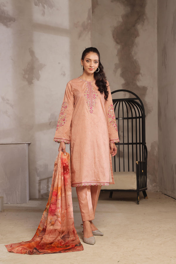 New Stitched Digital premium Lawn- Daimond Dupatta Collection