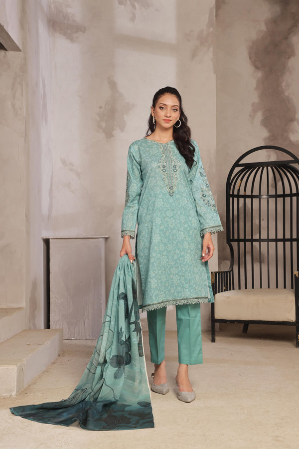 New Stitched Digital premium Lawn- Daimond Dupatta Collection
