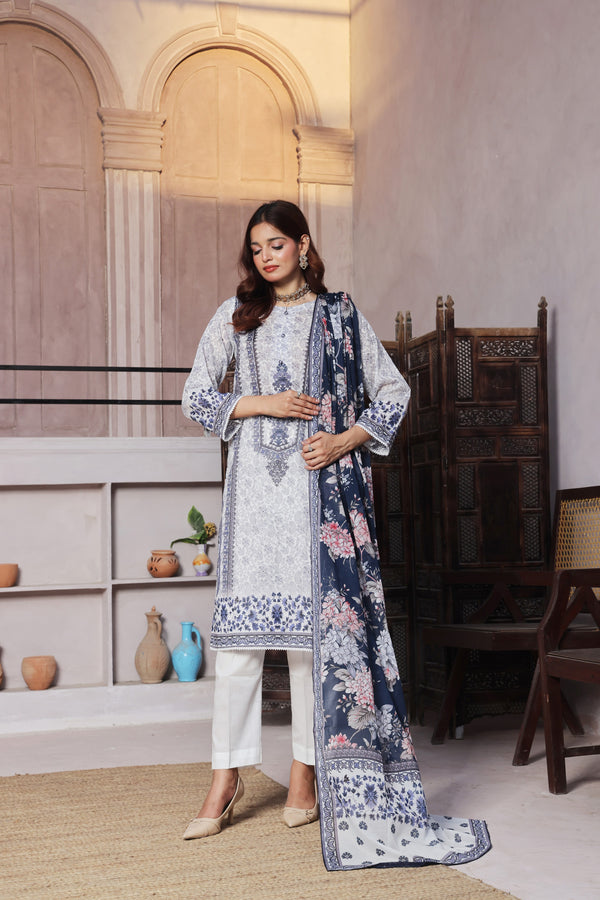Stitched 3 Piece Printed Lawn Collection