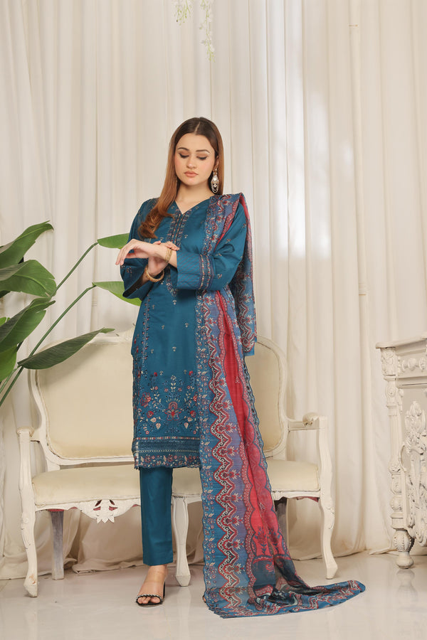 New Stitched 3 Piece Embroidered  BanaDora Lawn Collection