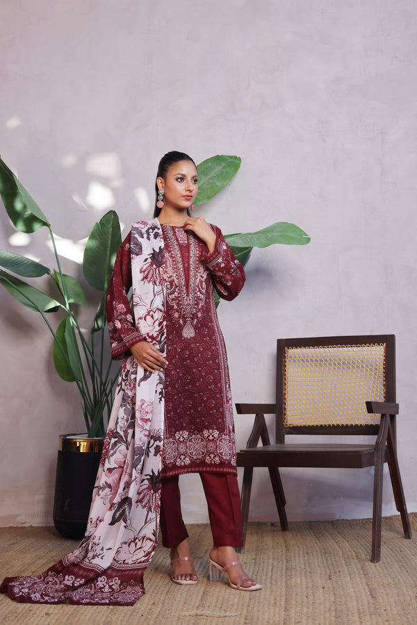 Stitched 3 Piece Printed Lawn Collection