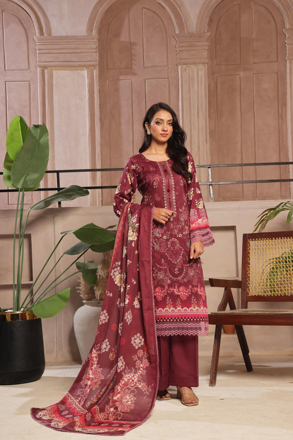 Launching New Un-Stitched  3 Pcs Premium Chiken-KariDigital Printed Lawn Collection