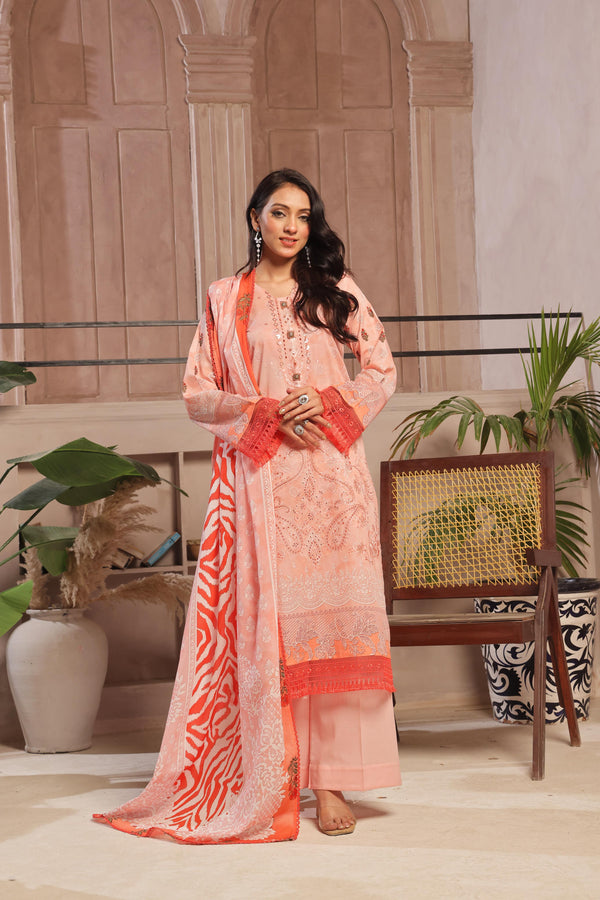 Launching New Un-Stitched  3 Pcs Premium Chiken-KariDigital Printed Lawn Collection