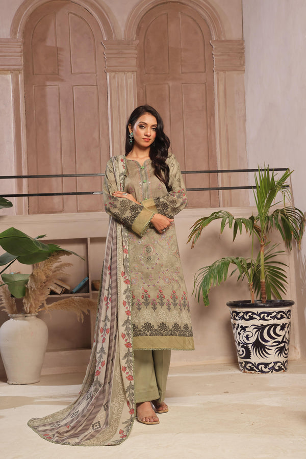 Launching New Un-Stitched  3 Pcs Premium Chiken-KariDigital Printed Lawn Collection