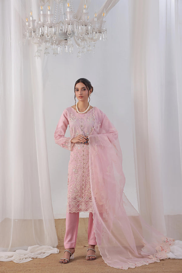 MALIKAH – Stitched 3-Piece Luxury Embroidered Organza Collection