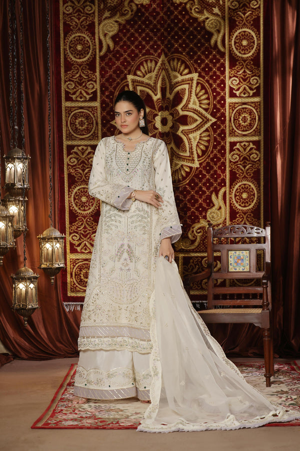 New Unstitched 3 Piece Luxury Embroidered Organza Collection