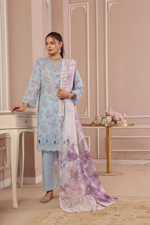 New Stitched Fancy Printed Lawn - VOIL Printed  Dupatta Collection