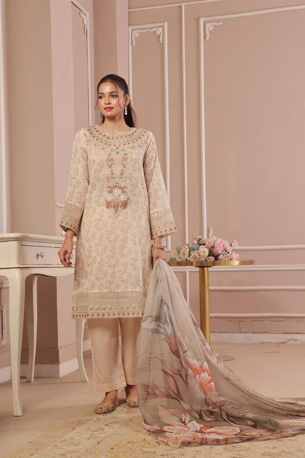 New Stitched Fancy Printed Lawn - VOIL Printed  Dupatta Collection