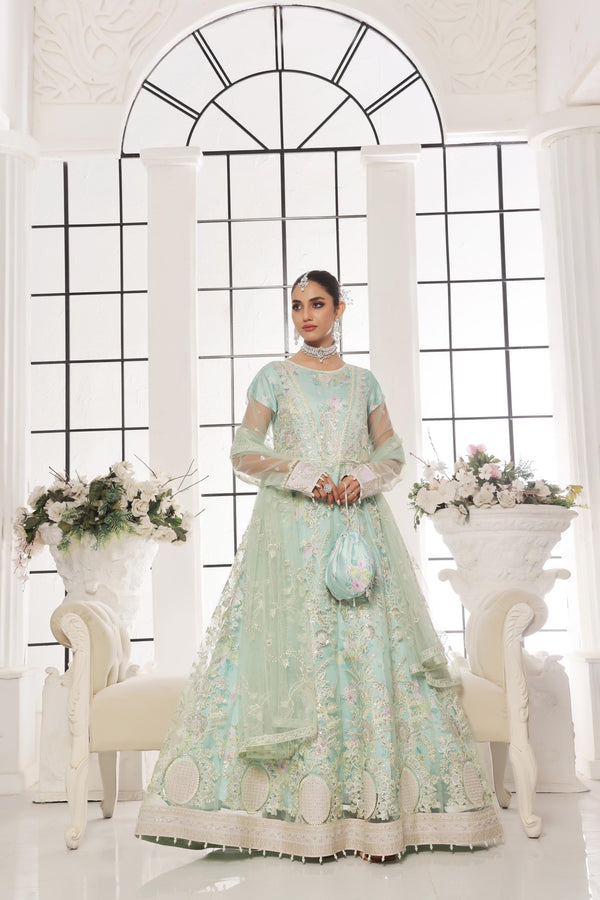 New Semi stitched 3 PC Luxury Embroidered Maxi Collection
