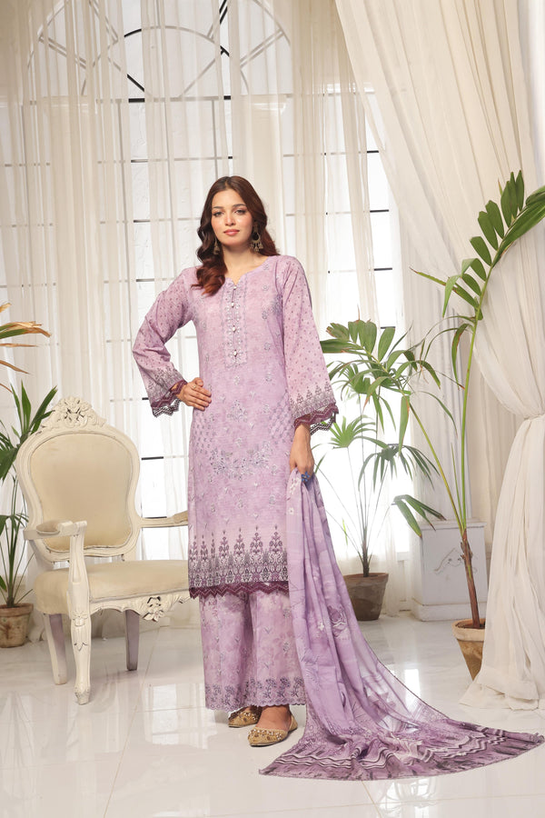 Launching New Un-Stitched  3 Pcs Premium Chiken-Kari Bana Dora Digital Printed Lawn Collection