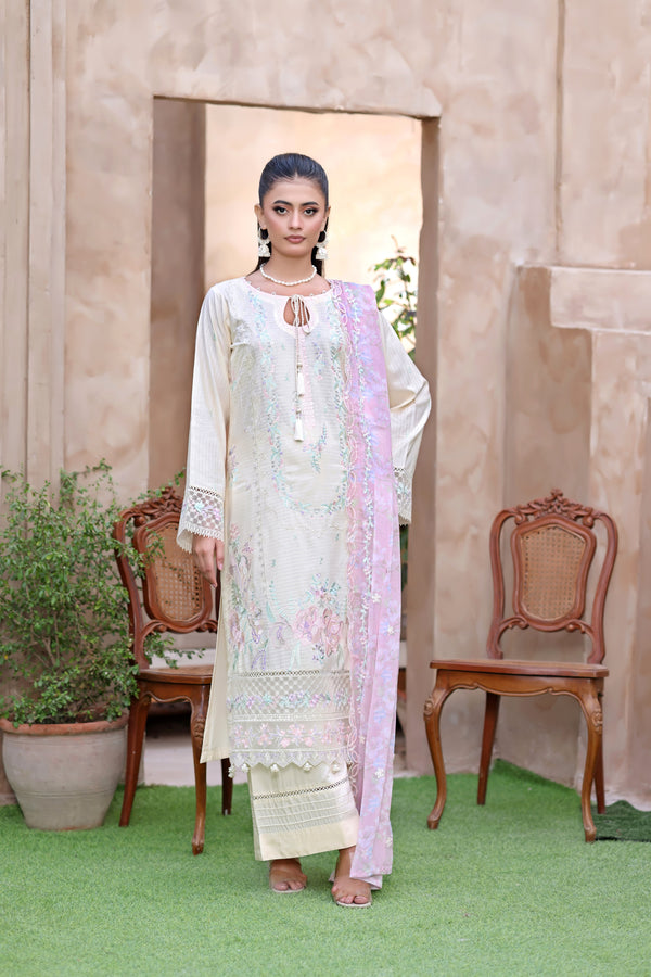 ANAYA – Viscose Collection (White/Pink)