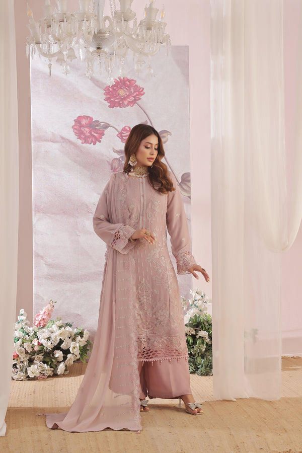 ZARISH - Chiffon Collection (Rose Pink)