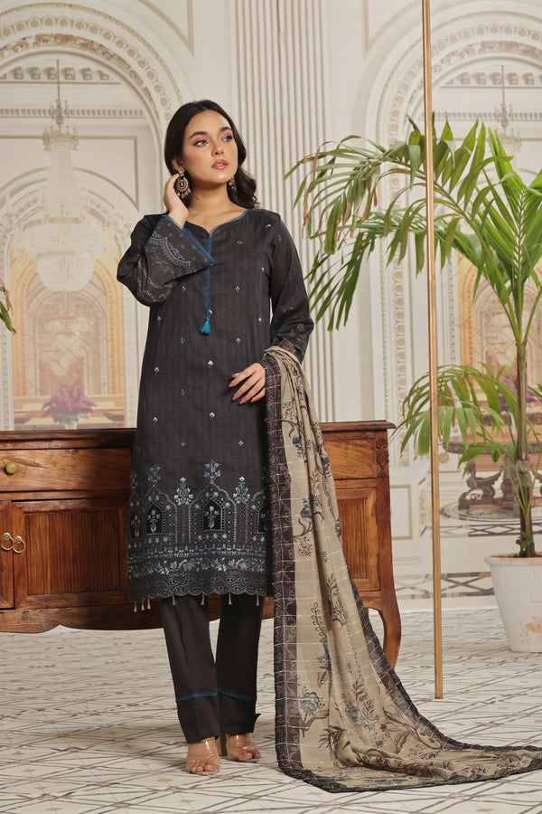 Un Stitched 3 Pcs Embroidered Chikankari Digital Printed Lawn Collection
