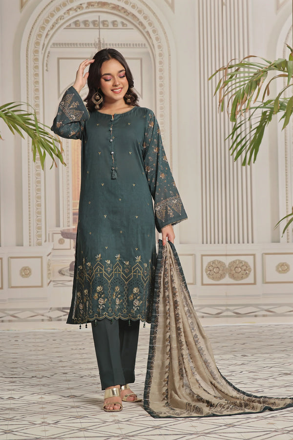 Un Stitched 3 Pcs Embroidered Chikankari Digital Printed Lawn Collection