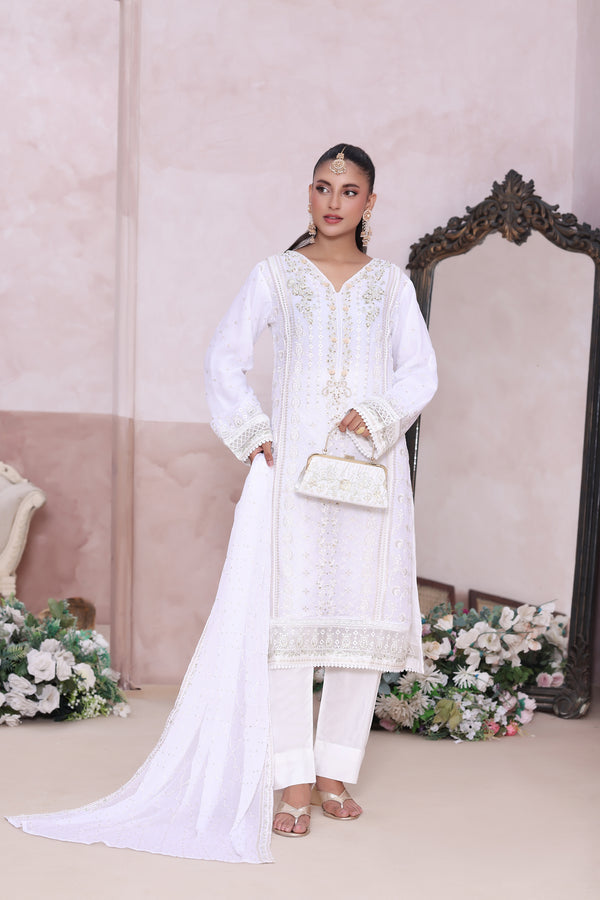 NEHAL - Luxury Embroidered Chiffon