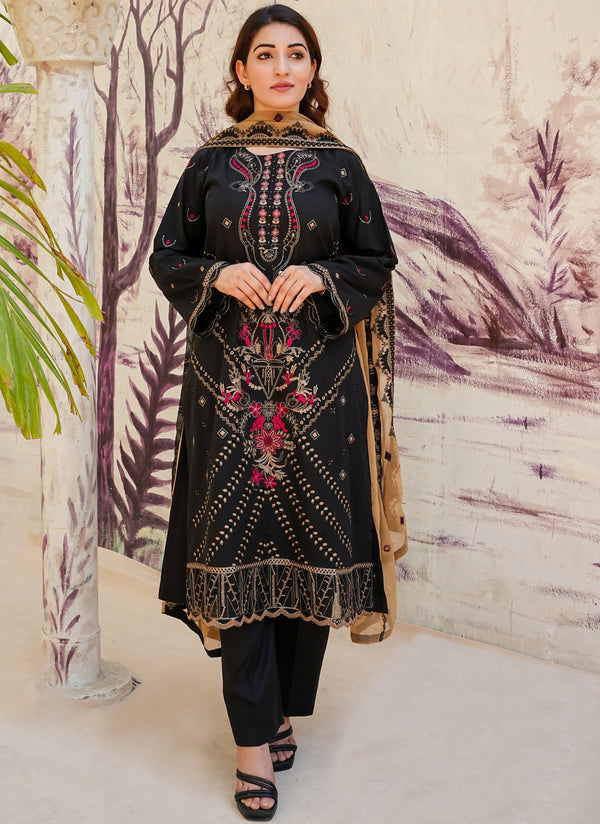 Launching New Semi Stitched 3 Pcs Embroidered Chikankari & Laserkari Lawn Collection