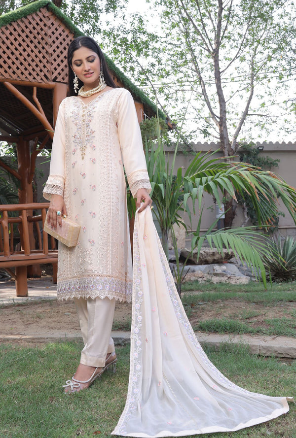New Stitched 3 Piece Embroidered Luxury Chiffon Collection