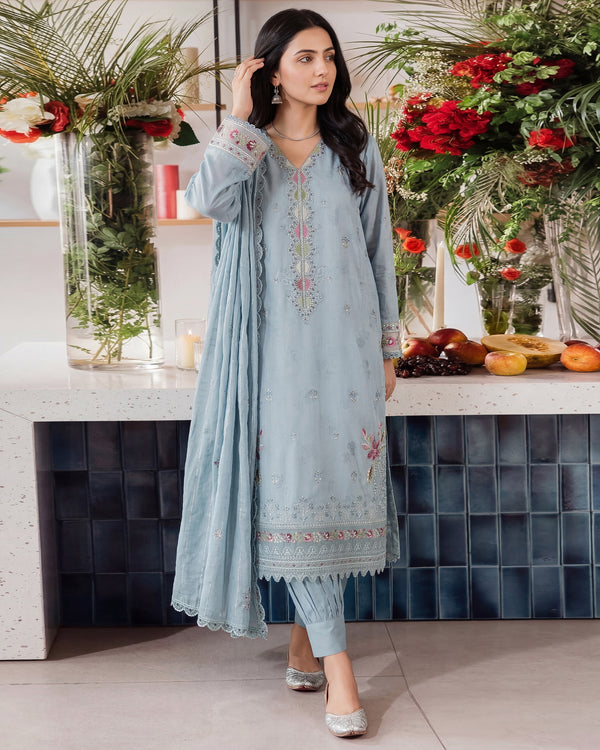 Women's Elegant Stitched & Unstitched 3 pc Clothing - Dressline Fabric
