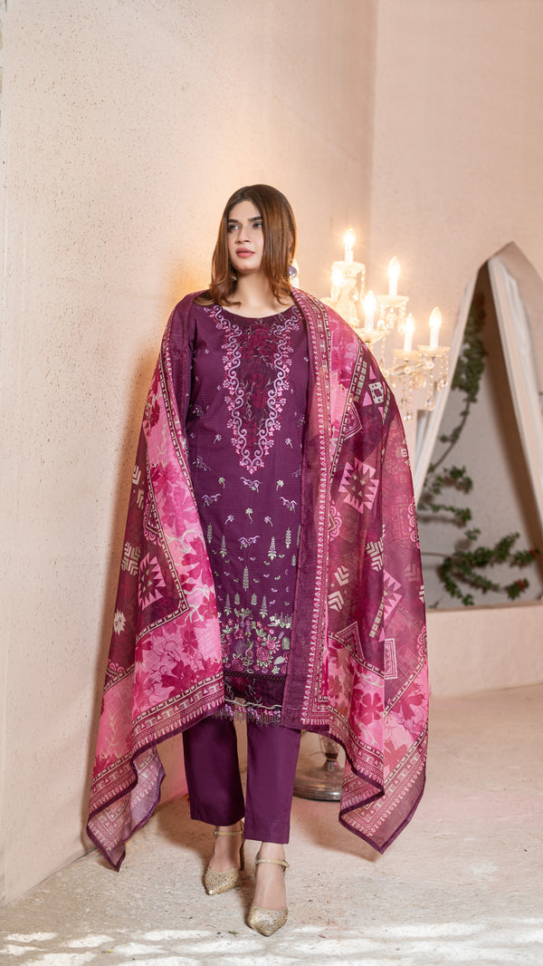 3-Piece ready-to-wear Embroidered BanaDora Lawn stitched collection