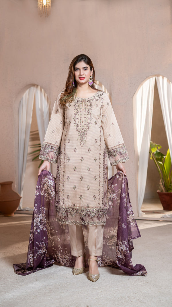 3-Piece ready-to-wear Embroidered BanaDora Lawn stitched collection