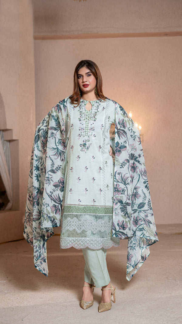 3-Piece ready-to-wear Embroidered BanaDora Lawn stitched collection