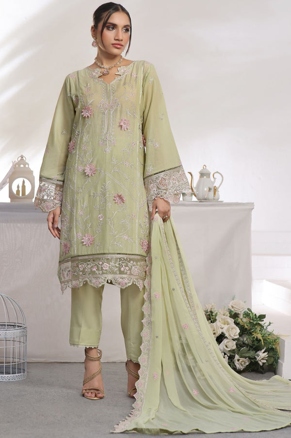 Stitched Fancy Embroidered Chikankari Lawn