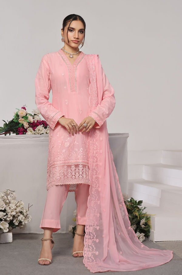 Stitched Fancy Embroidered Chikankari Lawn