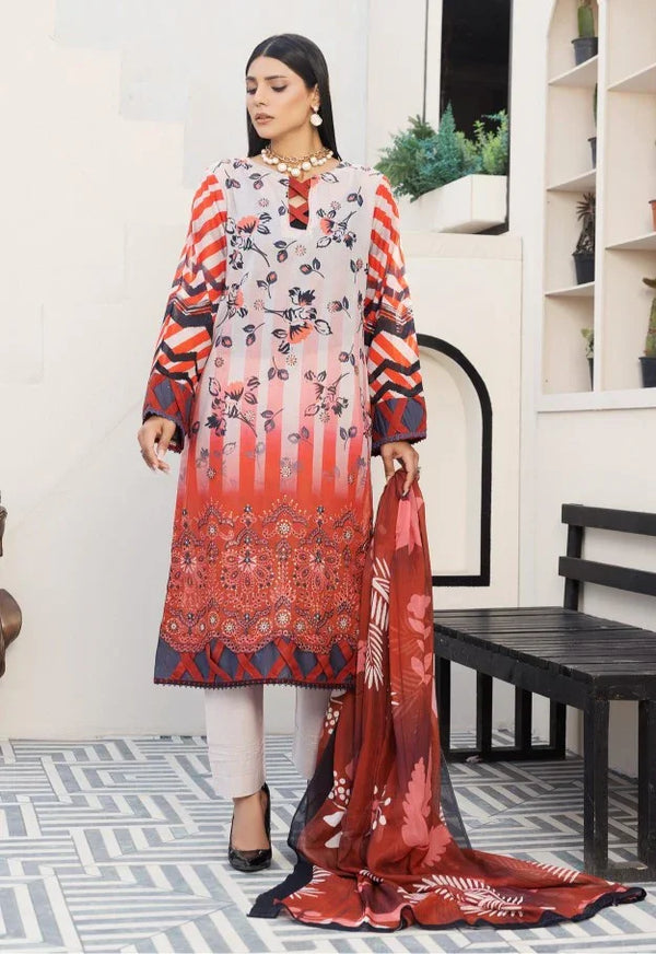 Unstitched 3 Piece Chikankari Embroidered Lawn Collection