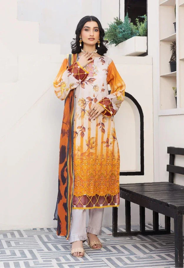 Unstitched 3 Piece Chikankari Embroidered Lawn Collection