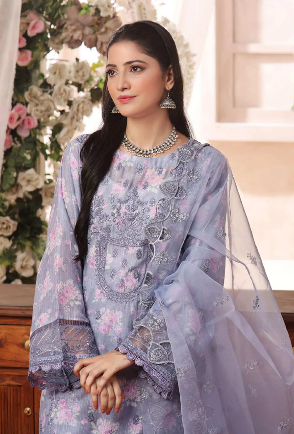 Stitched Fancy Embroidered Chikankari Lawn