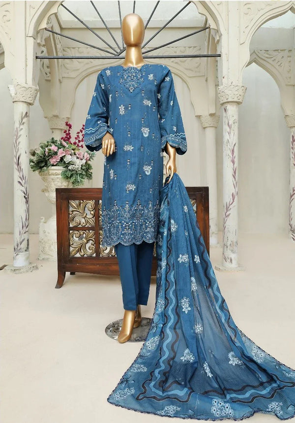 Unstitched 3 Piece Chikankari Embroidered  Doriya Lawn Collection