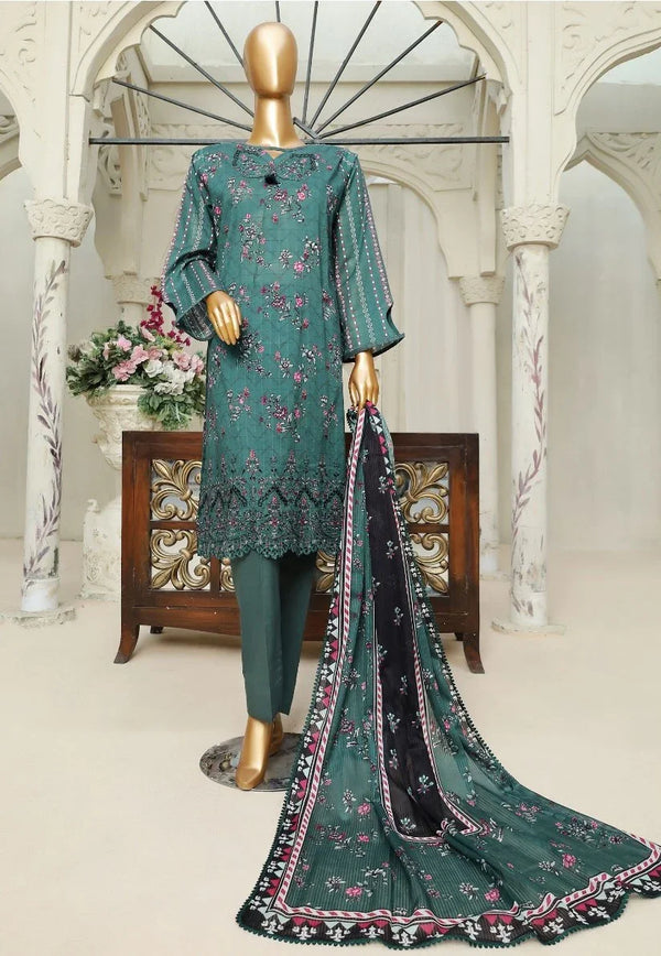 Unstitched 3 Piece Chikankari Embroidered  Doriya Lawn Collection